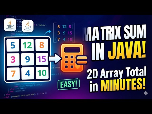 Sum of All Elements in a 2D Array in Java