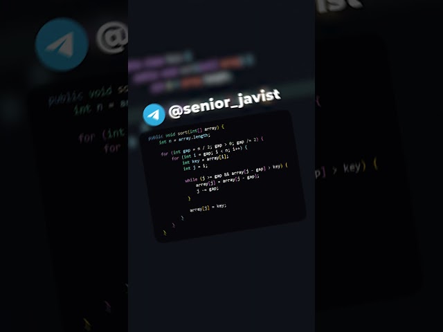 СОРТИРОВКА ШЕЛЛА (SHELL SORT) в JAVA #java #shorts #shellsort #сортировка