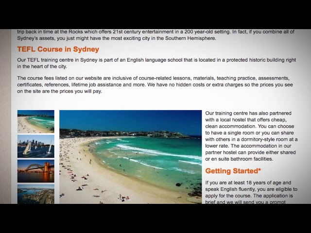 TEFL / TESOL Course in Sydney, Australia | Teach & Live abroad!