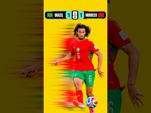 Ayyoub Bouaddi Masterclass in Brazil 1-1 Morocco in World Cup #worldcup #shorts #brazil #morocco