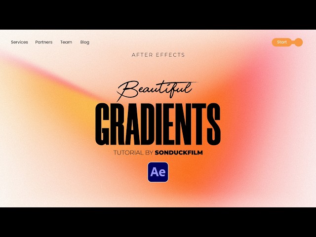 Create Cinematic Motion Graphics with Gradients After Effects