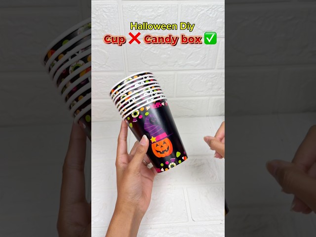DIY Halloween Treat Bags 🎃 | Easy Paper Cup Hack!