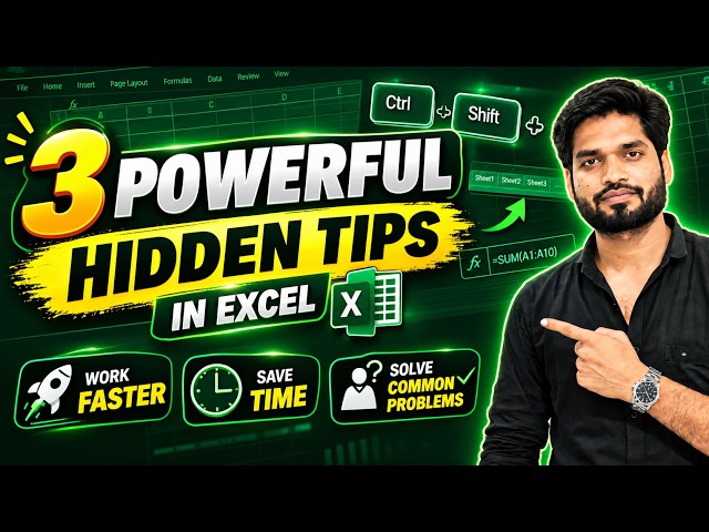 🚀 3 Hidden Ms Excel Tips That Can Save You Hours of Work!