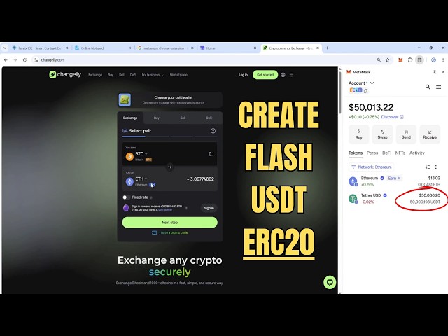How to Make flash usdt I Free Source code I No coding skill required.