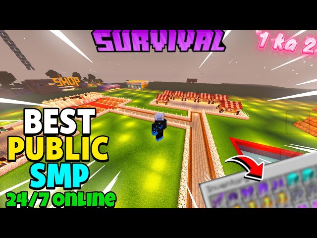 🔪 Join Best Survival Public Smp Server For Minecraft  🥯 | Java + PE | 24/7 Online | Free To Join 📌