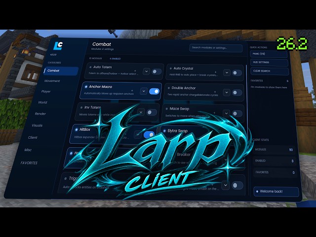 26.2 & 1.21.11 - FREE Minecraft Java Hack Client (Larp Client)