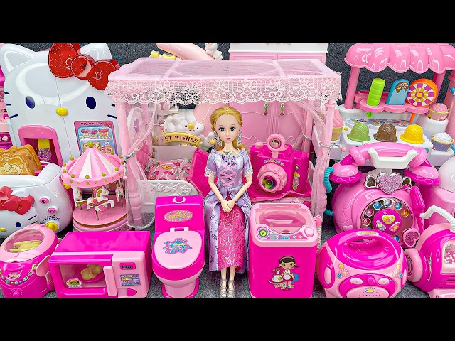 23 Minutes Satisfying with Unboxing Barbie Princess Pink Kitchen, Rock Bed Play Set Review Toys｜ASMR