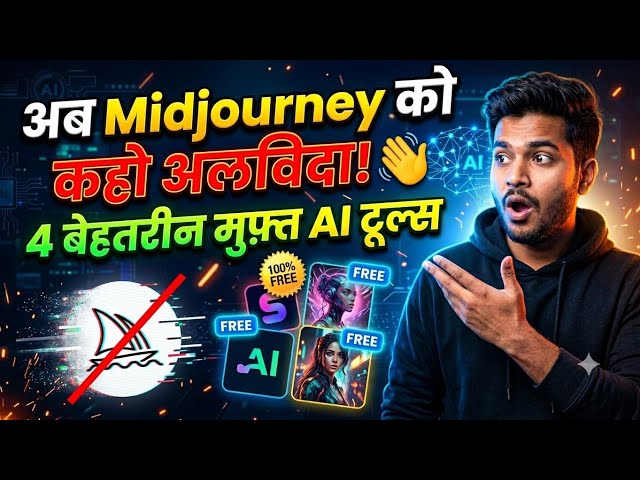 Top 4 Free Midjourney Alternatives in 2026 | Best AI Image Generators (Hindi)