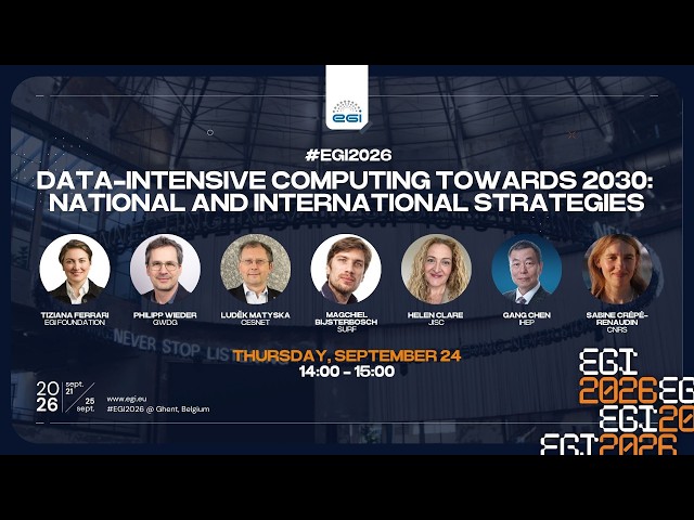 EGI2026 Day 3 - Data-intensive Computing Towards 2030: National and International Strategies