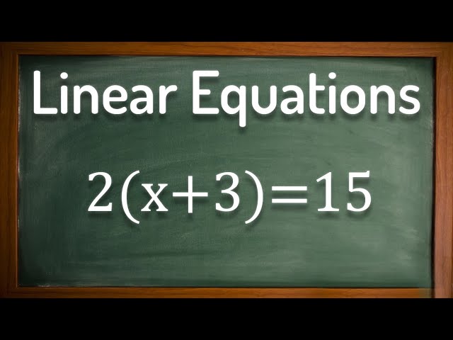 solving linear equation brackets - GCSE Maths