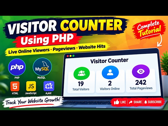 Visitor Counter Using PHP | Live Online Viewers, Pageviews & Website Hits
