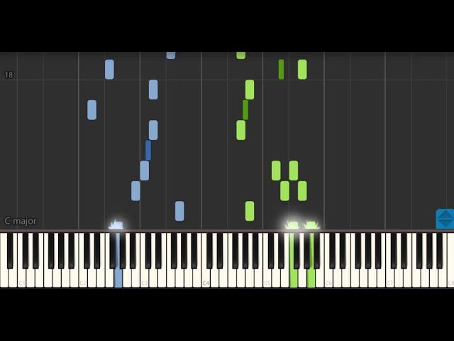 Boogie Woogie 1 Very slow to exercise Piano tutorial (Synthesia)