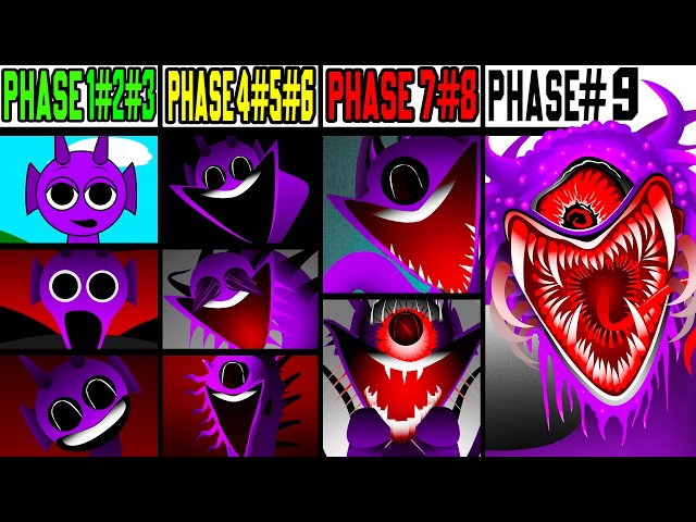 Incredibox Sprunki Mix: Phase 1 VS Phase 2 VS Phase 3 VS Phase 4 VS Phase 5 VS Phase 7-8 VS Phase 9