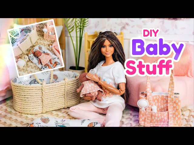 DIY Miniature Baby Essentials: Diapers, Clothes, Bag, and Bassinet