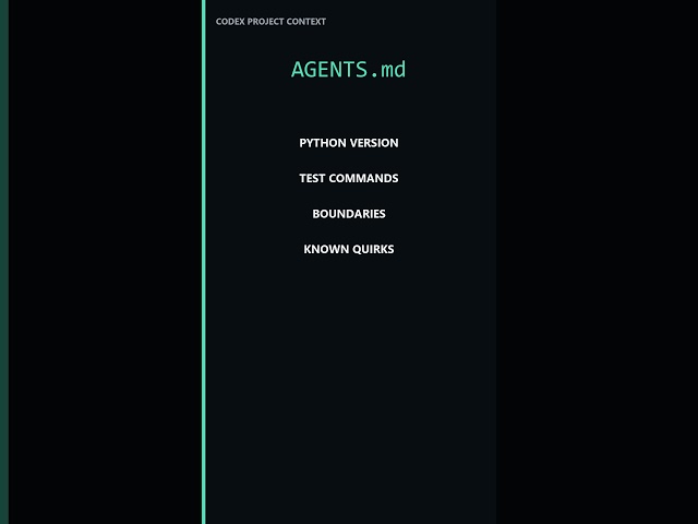 Codex AGENTS  #coding #learning#python #codeex #ai #vibecoded