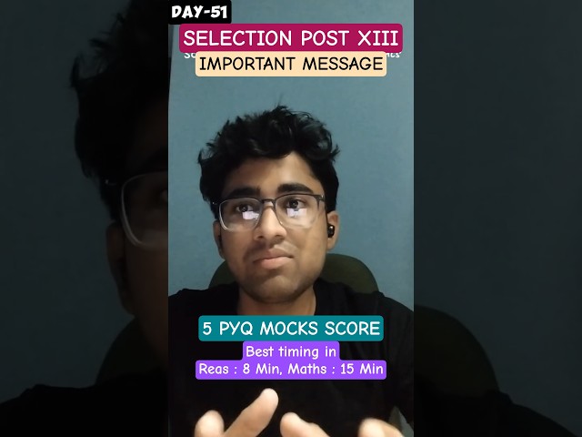 (DAY-52) SELECTION POST PHASE 13 PYQ ✅ #ssccgl #ssc #cgl #motivation #cgl2025 #study #cglwithayush