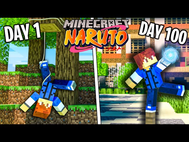 I spent 100 Days as Naruto in Minecraft Hardcore!