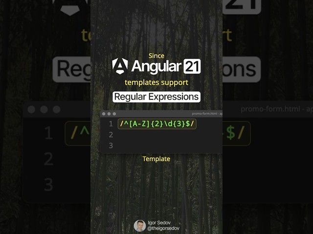 New in Angular 21: Regular Expressions in Templates #angular #angular21