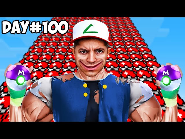 I Spent 100 DAYS in the NEW POKÉMON Minecraft Mod