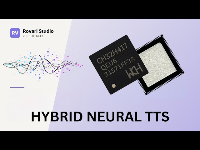 Hybrid Neural TTS on a CH32H417 RISC-V MCU, 1.2x Real Time