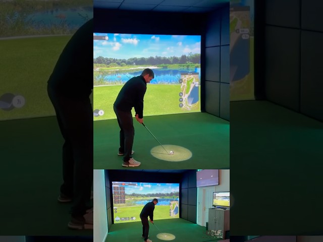 Golf Simulator room upgraded to new Trackman 4k System #golftech #golfsimulator #golf #trackmangolf