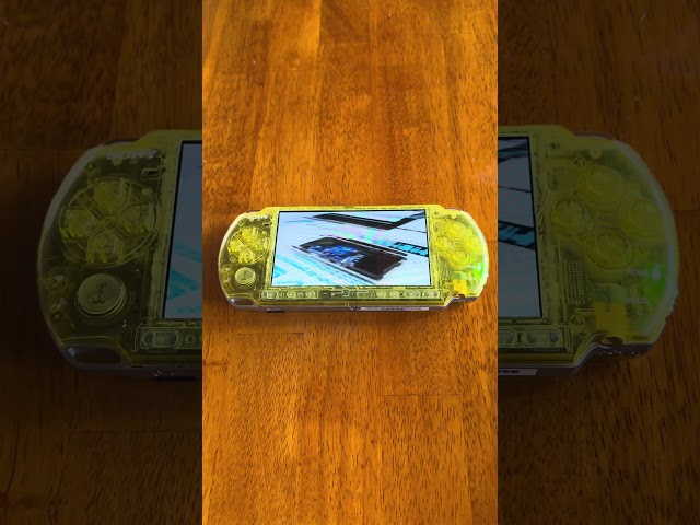 Sony PSP-3001 Clear Yellow Modded with an IPS LCD