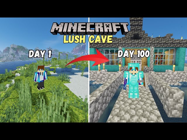 I Survived 100 Days in Lush Cave Only World in Minecraft Survival (Hindi) Part  2