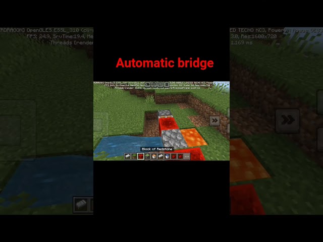 Brilliant build automatic bridge 🌉🌉 #minecraft #gaming