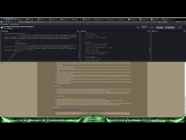 #100DaysOfCode Day 4/100 - Building A Tribute Page! #2