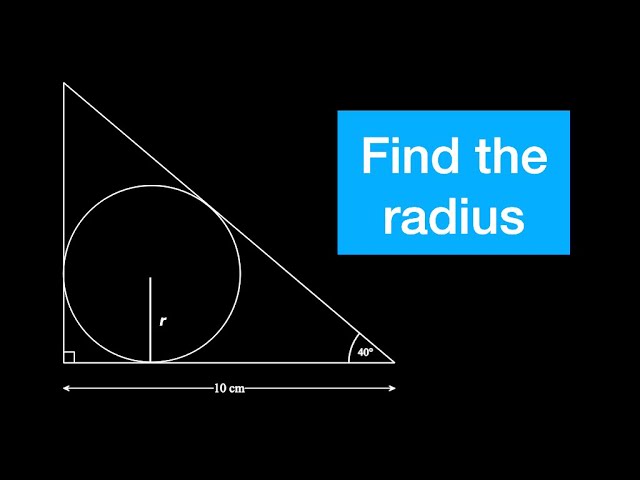 Circles inside right-angle triangles - trigonometry/geometry problems