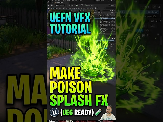 UEFN VFX Tutorial | Make POISON SPLASH FX (UE6 Ready) 🧪