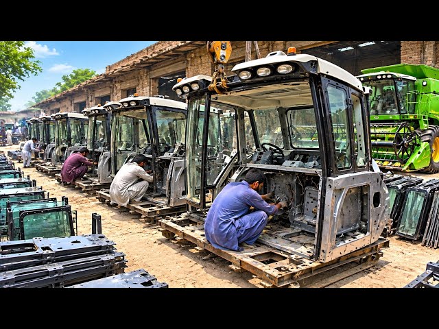 Inside Harvester Cabins Factory – Amazing Process of Making Combine Harvester Cabs | How It’s Made