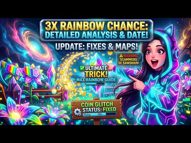 3X RAINBOW CHANCE EVENT KAB AAYEGA? 🌈 Unlimited Rainbow Trick & Coin Glitch Fix!