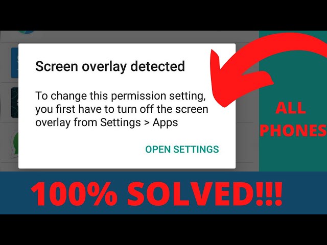 How to fix screen overlay detected in android phones(marshmallow, etv, s7, LeEco, mi, tamil, note4)