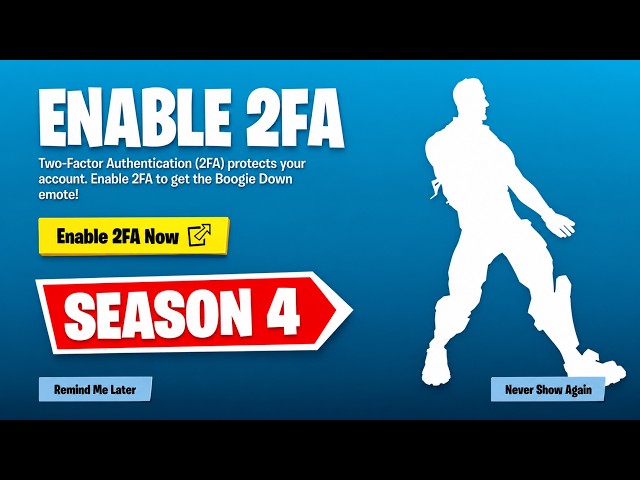 HOW TO ENABLE 2FA IN FORTNITE CHAPTER 7 SEASON 4! (TWO FACTOR AUTHENTICATION)