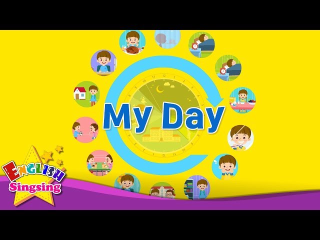 My Day [Kids Vocab] Daily Routine ⏰ From Morning to Night Words