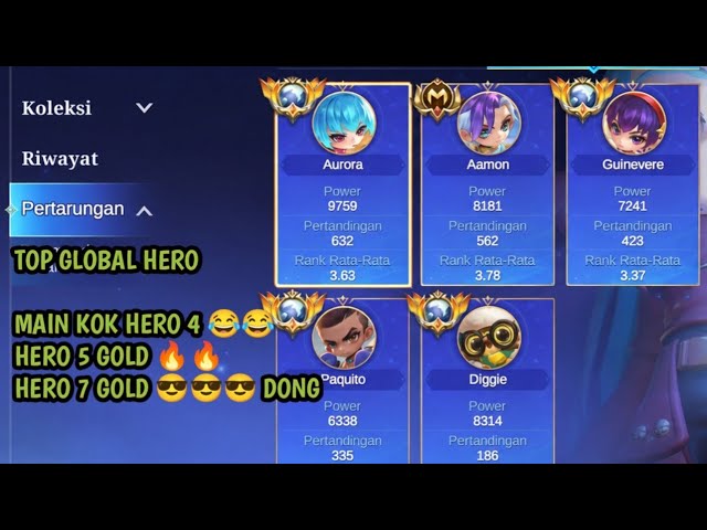 MAIN KOK HERO 5 GOLD , HERO 7 GOLD  COMBO META JUARA 1 TERBARU,