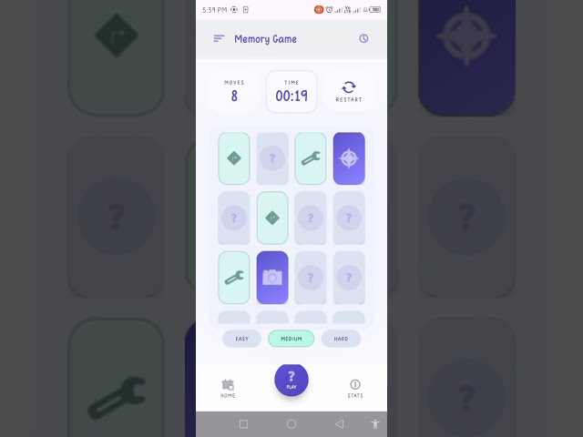 Memory Flip Card Game App in Java | Android Studio Project | Source Code + GitHub