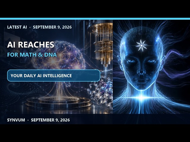 Latest AI — September 9, 2026 — AI Reaches for Math, DNA & Faster Images | SYNVUM