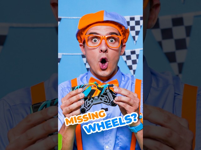 Monster Truck Wheels gone MISSING? 😯 Call Blippi the Mechanic! 📞 #shorts