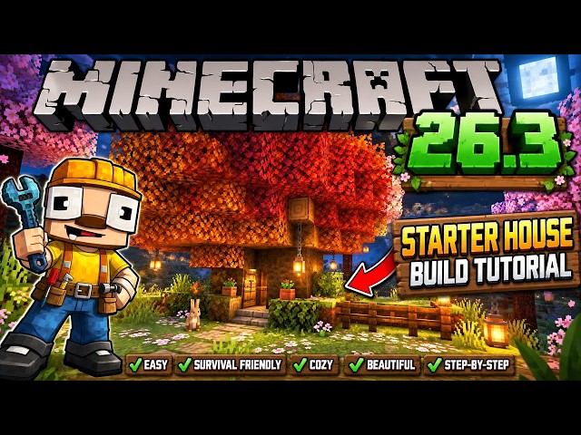 The BEST Starter House for Minecraft 26.3! Step-by-Step Tutorial