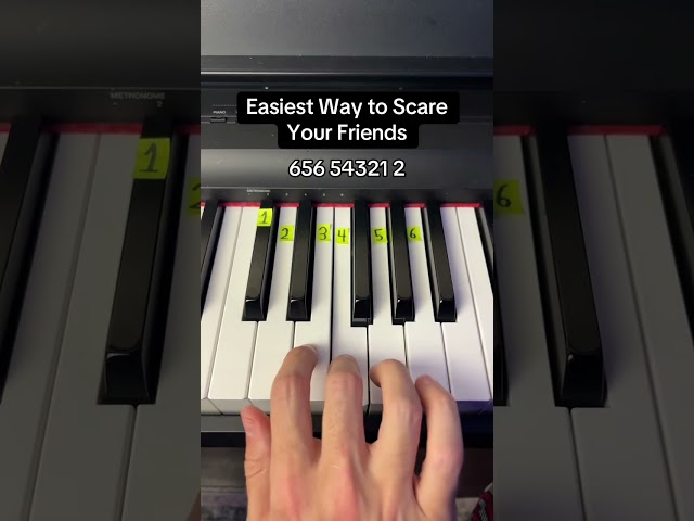 SCARE Your Friends on Piano With This Song... #easy #piano #tutorial