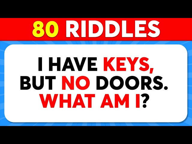 Only a Genius Can Solve These 80 Riddles 🧠✅ Brain Teasers & Riddle Quiz 🧩