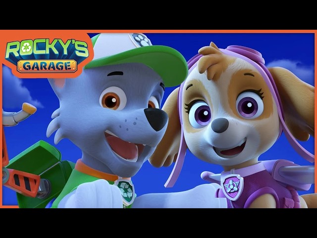 Rocky & Skye Stop an Asteroid AND MORE! - Rocky's Garage Compilation - PAW Patrol