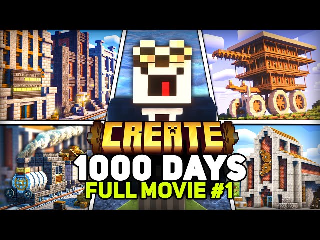 I Survived 1000 Days in Minecraft Create Mod [FULL MOVIE #1]