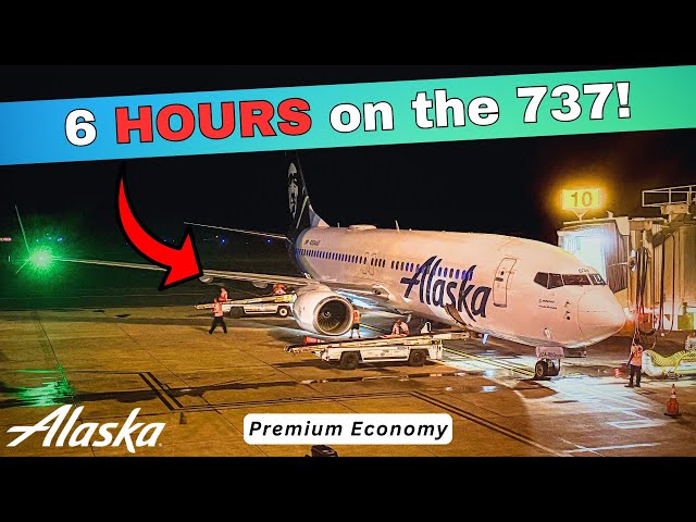 6 HOURS on Alaska Airlines 737! | Lihue to Seattle Premium Class Review