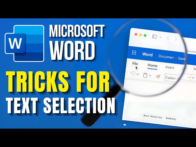 Microsoft Word | Best Tricks For Text Selection Efficiency
