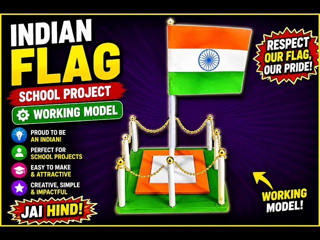 How to Make a Perfect Indian Flag Model for Exhibition | How to Make an Indian Flag Model for School
