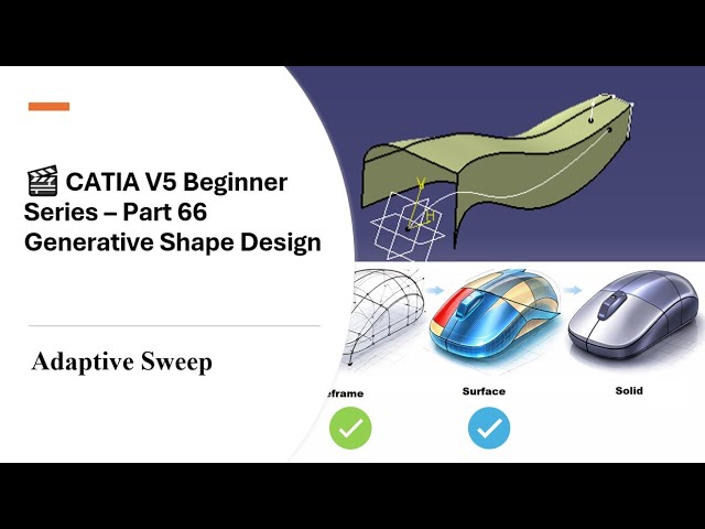 CATIA V5 Adaptive Sweep Tutorial 🔥 Advanced Surface Modeling in GSD | Part 66