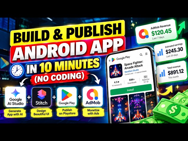 Build & Publish an Android App with AI in 10 Minutes (No Coding + AdMob)